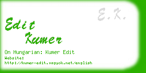 edit kumer business card
